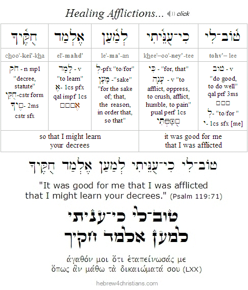 Psalm 119:71 Hebrew Analysis