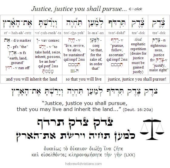 Deut. 16L20 Hebrew Lesson