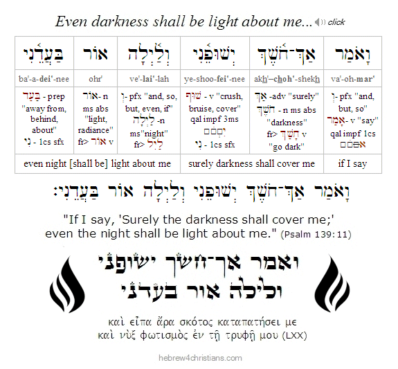 Psalm 139:11 Hebrew Lesson