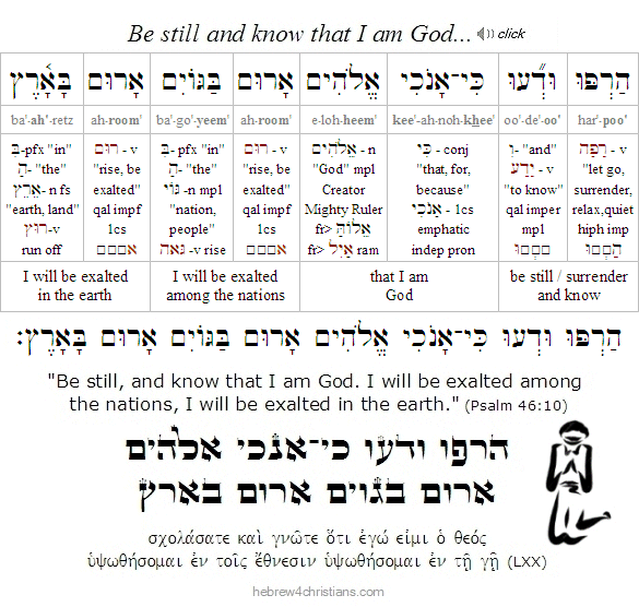 Psalm 46:10 Hebrew Lesson